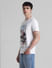 White Printed Crew Neck T-shirt_413165+3
