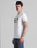 White Embroidered Logo Crew Neck T-shirt_413166+3