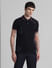 Black Doggo Print Polo T-shirt_413167+2