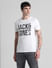 White Logo Print Crew Neck T-shirt_413170+2
