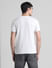 White Logo Print Crew Neck T-shirt_413170+4