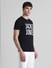 Black Logo Print Crew Neck T-shirt_413171+3