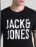 Black Logo Print Crew Neck T-shirt_413171+5