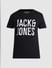 Black Logo Print Crew Neck T-shirt_413171+7