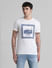 White Printed Crew Neck T-shirt_413172+2