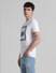 White Printed Crew Neck T-shirt_413172+3