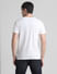 White Logo Print Crew Neck T-shirt_413176+4