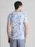 Blue Tile Graphic Print T-shirt_413183+4