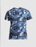 Blue Printed Crew Neck T-shirt_413194+7