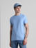 Blue Crew Neck T-shirt_413198+1