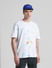 White Smudge Paint Oversized T-shirt_413199+1