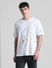 White Smudge Paint Oversized T-shirt_413199+2