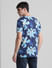 Blue Floral Crew Neck T-shirt_413200+4