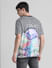 White Illusion Print Crew Neck T-shirt_413204+4