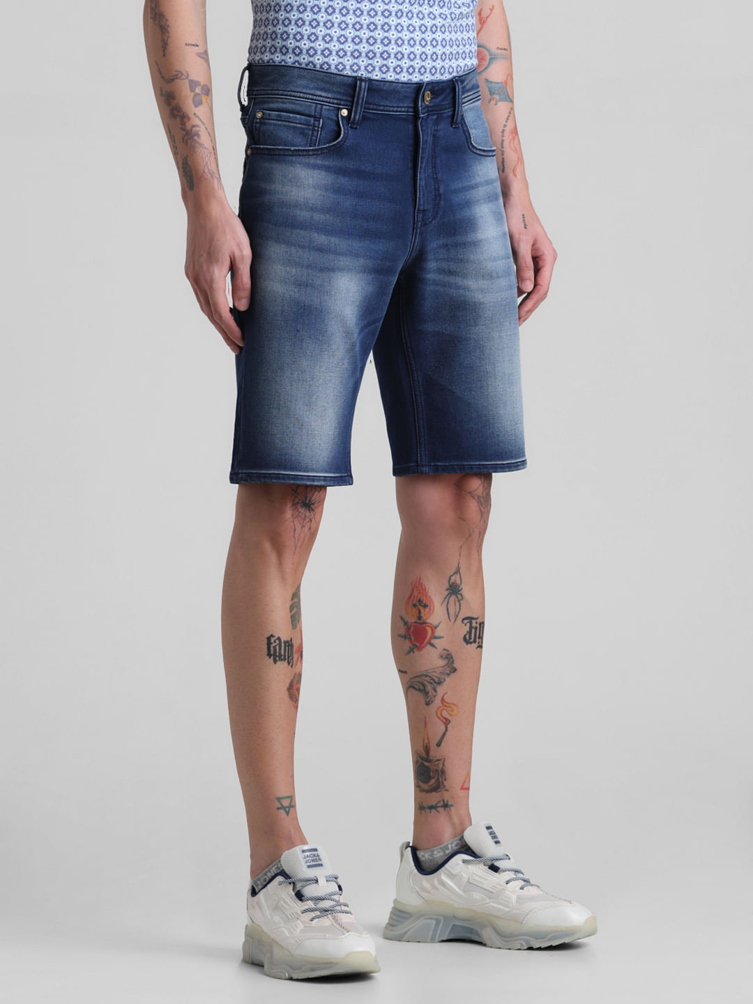 Mens denim shop shorts online india