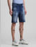 Blue Low Rise Washed Denim Shorts_413208+2