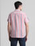 Pink Striped Short Sleeves Shirt_413211+4