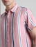 Pink Striped Short Sleeves Shirt_413211+5