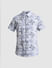 Grey Floral Short Sleeves Shirt_413213+7