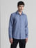 Blue Dobby Cotton Full Sleeves Shirt_413218+2