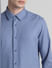 Blue Dobby Cotton Full Sleeves Shirt_413218+5