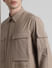 Beige Oversized Pocket Shirt_413220+5