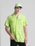 Neon Green Abstract Print Shirt_413223+1