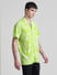 Neon Green Abstract Print Shirt_413223+3