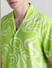 Neon Green Abstract Print Shirt_413223+5