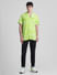 Neon Green Abstract Print Shirt_413223+6