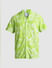Neon Green Abstract Print Shirt_413223+7