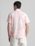 Peach Linen Blend Printed Shirt_413231+4