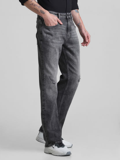 Grey High Rise Ray Bootcut Jeans