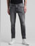 Grey Mid Rise Distressed Brak Slim Jeans_413255+1