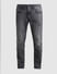 Grey Mid Rise Distressed Brak Slim Jeans_413255+6