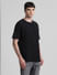 Black Oversized Crew Neck T-shirt_413256+2