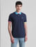 Blue Contrast Tipping Polo T-shirt_413260+2