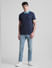 Blue Contrast Tipping Polo T-shirt_413260+6