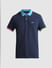 Blue Contrast Tipping Polo T-shirt_413260+7