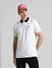 White Contrast Tipping Polo T-shirt_413261+1