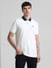 White Contrast Tipping Polo T-shirt_413261+2