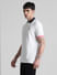 White Contrast Tipping Polo T-shirt_413261+3