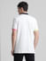 White Contrast Tipping Polo T-shirt_413261+4