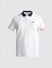 White Contrast Tipping Polo T-shirt_413261+7