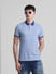Blue Printed Polo T-shirt_413262+1