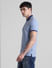 Blue Printed Polo T-shirt_413262+3