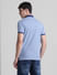 Blue Printed Polo T-shirt_413262+4