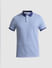 Blue Printed Polo T-shirt_413262+7