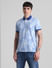 Light Blue Printed Polo T-shirt_413266+2