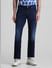 Dark Blue Mid Rise Clark Regular Fit Jeans_413270+1